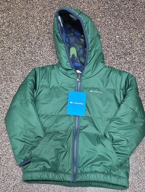 Columbia Green Hooded Puffer Coat